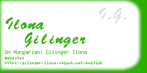 ilona gilinger business card